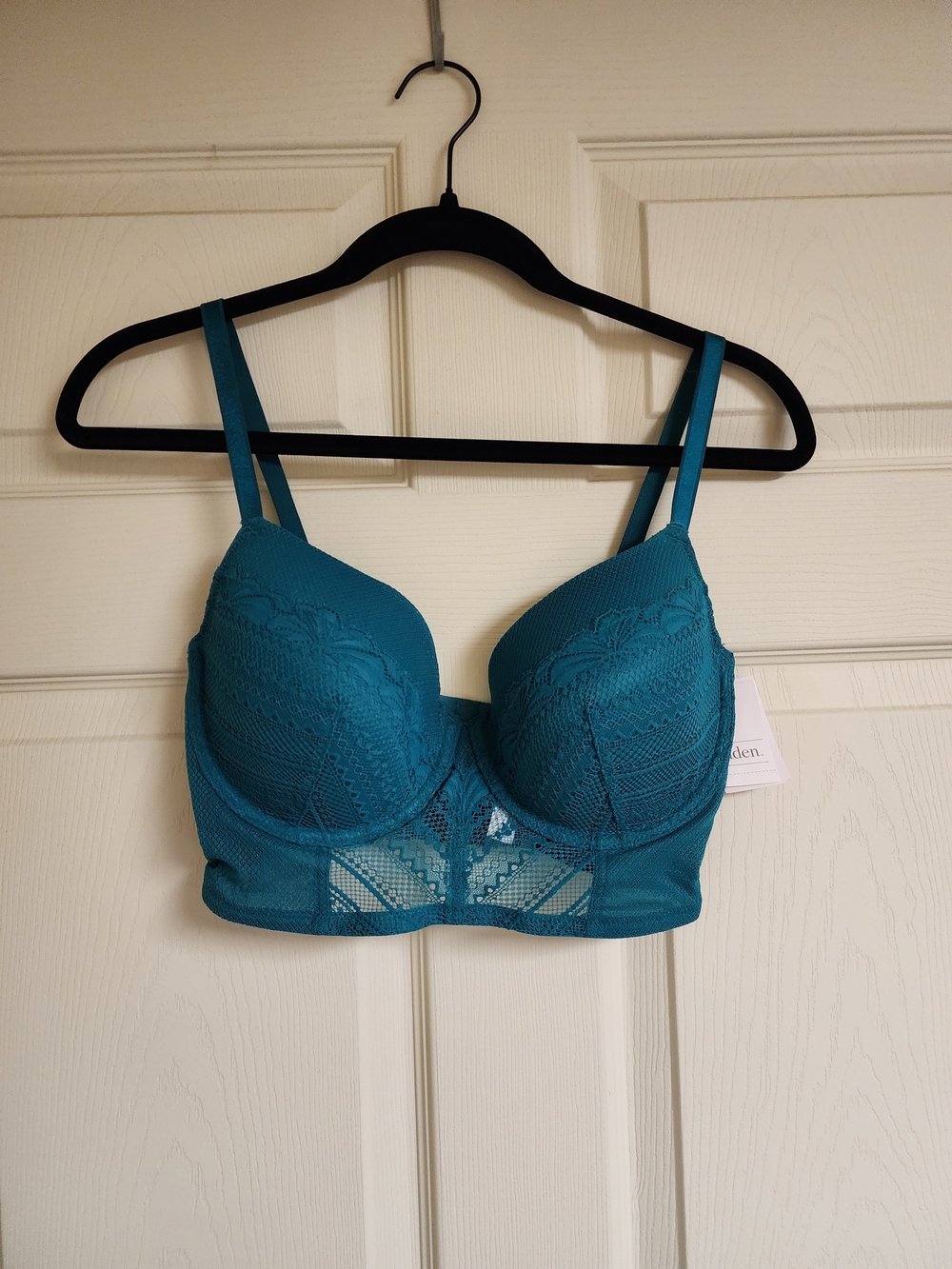 Auden Teal Lace Longline Bra